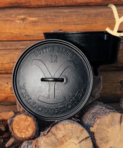 Yellowstone? 12 Inch / 8 Quart Seasoned Cast Iron Deep Camp Dutch Oven