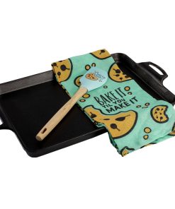 15.5 x 10.5 Inch Seasoned Cast Iron Baking Pan Set