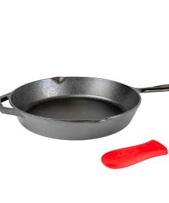 12 Inch Cast Iron Skillet with Handle Holder