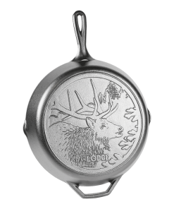 Wildlife Series? 12 Inch Cast Iron Elk Skillet
