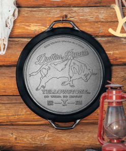 Yellowstone? 17 Inch Seasoned Cast Iron ??So Wild, So Angry?? Dual Handle Pan