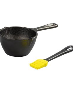 Cast Iron Melting Pot and Silicone Brush