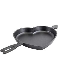 Seasoned Cast Iron Heart Skillet